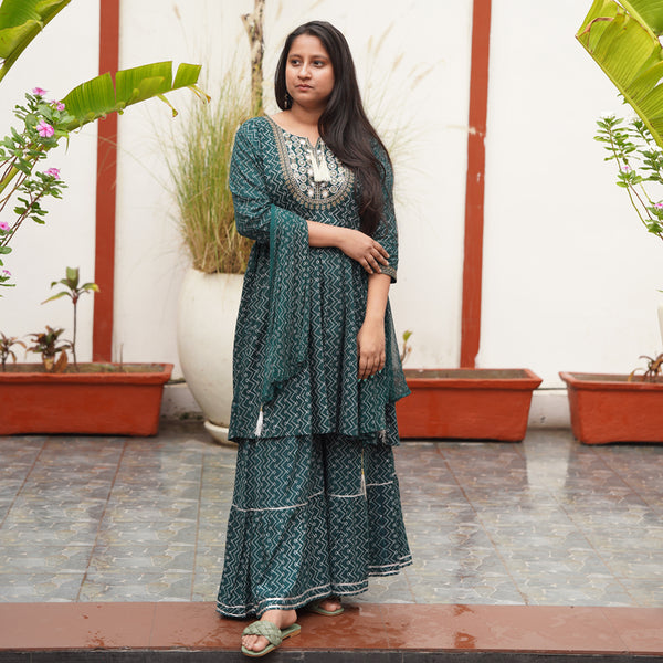 Sharara Set NOOR - Green