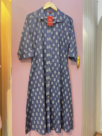 Long A Line Handblock Print Kurti
