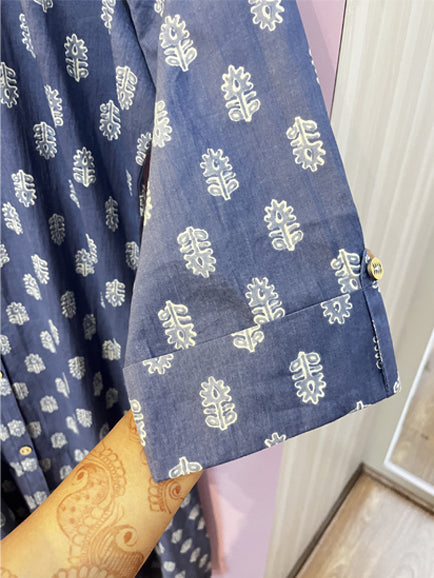 Long A Line Handblock Print Kurti