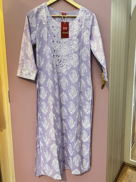 Long Straight Embroidered Kurti