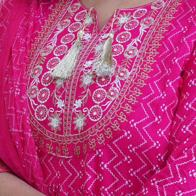Sharara Set NOOR- Rani Pink