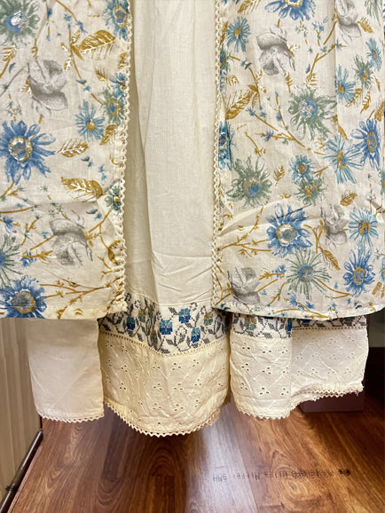 Blue Lace Shrug Dress