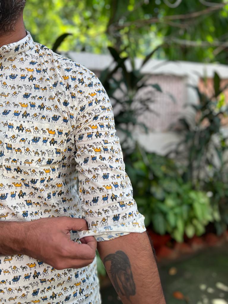 Tribal print short kurta