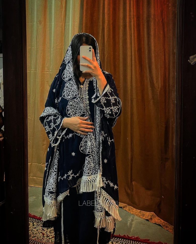 Naaz Suit set Navy Blue